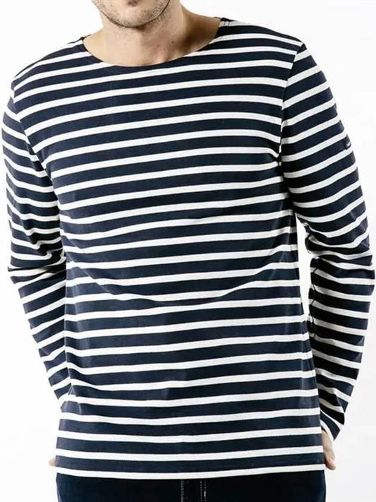 Meridien Modern Long Sleeve T-Shirt Ecru Marine - SAINT JAMES - BALAAN 2