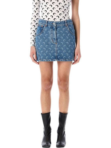 Moon denim mini skirt - MARINE SERRE - BALAAN 1