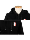 Lightning Bolt Zip Up Hoodie Black - NEIL BARRETT - BALAAN 5