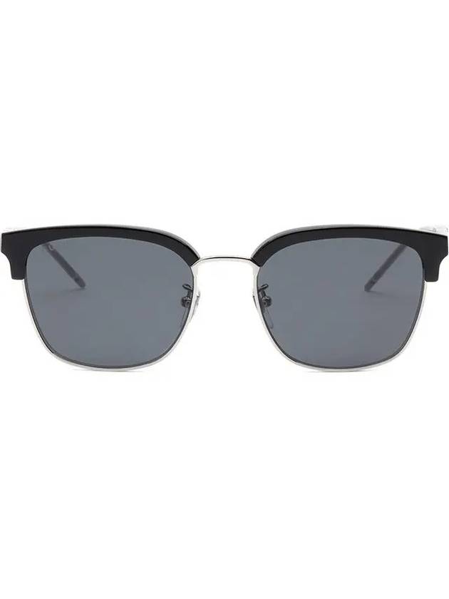 Eyewear Square Frame Gold Rim Sunglasses Black - GUCCI - BALAAN 4