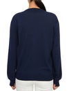 Bella Logo Embroidery Cardigan Dark Navy Blue - A.P.C. - BALAAN 4