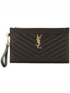 Monogram Quilted Bill Pouch Clutch Bag Black - SAINT LAURENT - BALAAN 2