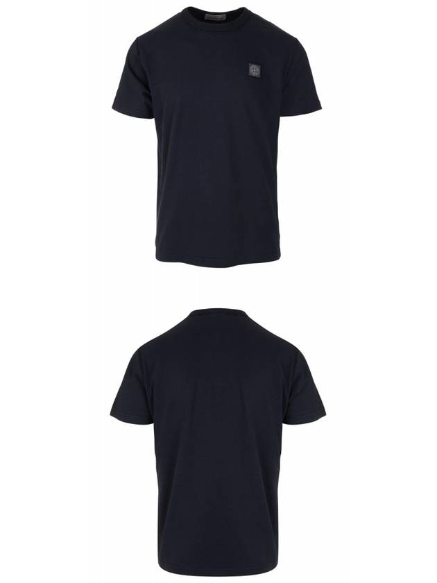 Men's Logo Short Sleeve T-Shirt Navy - STONE ISLAND - BALAAN 5