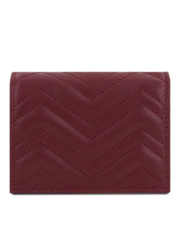 GG Marmont Leather Card Wallet Light Rosso Ancora Red - GUCCI - BALAAN 4