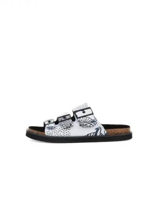 Men s Resort Jacquard Slide Sandals White 270129 - EMPORIO ARMANI - BALAAN 1