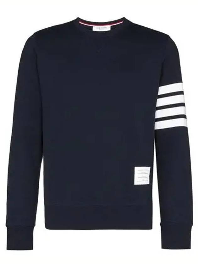 Men's Diagonal Armband Crew Neck Classic Sweatshirt Navy - THOM BROWNE - BALAAN 2