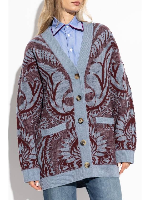 Etro Wool Cardigan, Women's, Blue - ETRO - BALAAN 3