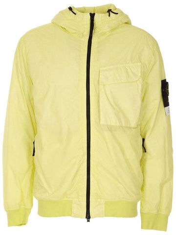 Wappen Patch Nylon Crinklips Hooded Jacket Yellow - STONE ISLAND - BALAAN 1