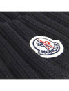 Logo Patch Pom Beanie Black 00219 00 03510 999 - MONCLER - BALAAN 4