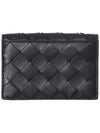 Intrecciato Flap Business Card Wallet Black - BOTTEGA VENETA - BALAAN 4