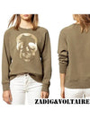 Women's Upper Skull Sweatshirt Khaki - ZADIG & VOLTAIRE - BALAAN 2