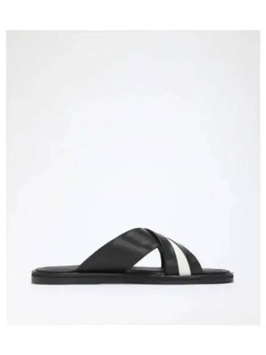 Jabir Stripe Detail Slippers 60266724044 F000 Black - BALLY - BALAAN 2