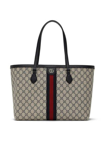 Ophidia GG Medium Tote Bag Beige Blue - GUCCI - BALAAN 1