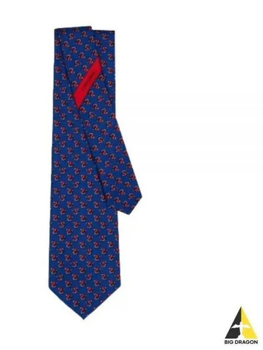 350957 769680 Dragon print silk tie - SALVATORE FERRAGAMO - BALAAN 2