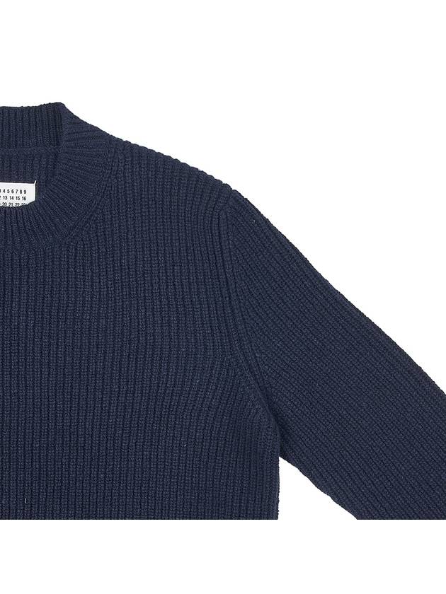 Donegal Classic Cashmere Wool Knit Top Navy - MAISON MARGIELA - BALAAN 5