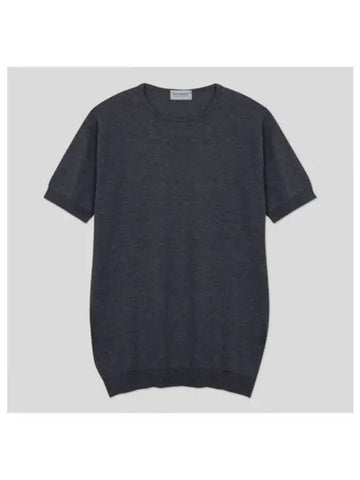 Belden Knit T Shirt Charcoal - JOHN SMEDLEY - BALAAN 1