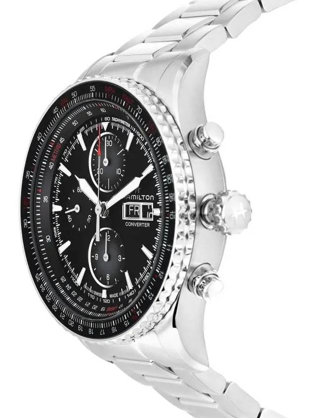 Khaki Aviation Auto Chrono Metal Watch Black - HAMILTON - BALAAN 4