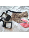 GG Bee Motif Silk Neck Bow Scarf Beige Black - GUCCI - BALAAN 5