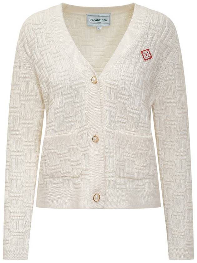 Casablanca Column Cardigan - CASABLANCA - BALAAN 1