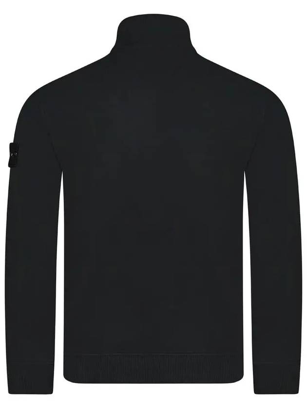 Logo Half Zipper Sweatshirt Black - STONE ISLAND - BALAAN 4