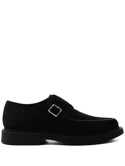 Men's Suede Teddy 10 Monk Strap Black - SAINT LAURENT - BALAAN 2