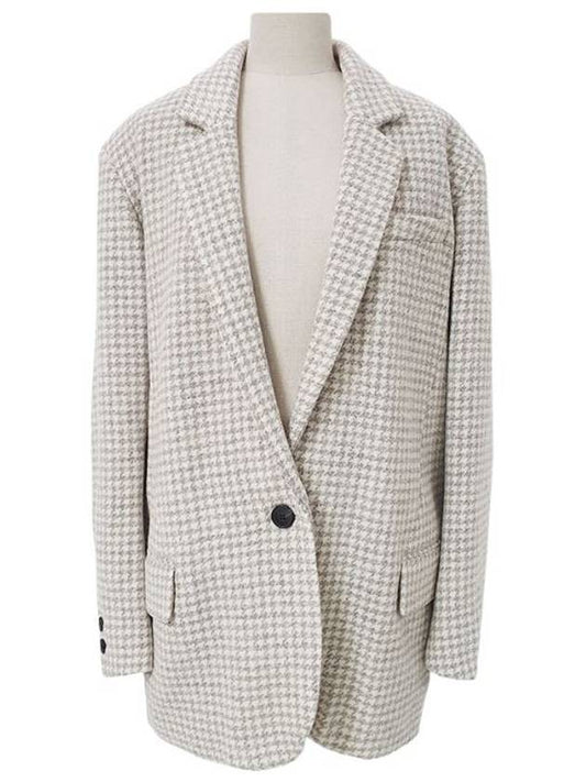 Women's Hound Box Fit Beige Jacket - ISABEL MARANT - BALAAN 1