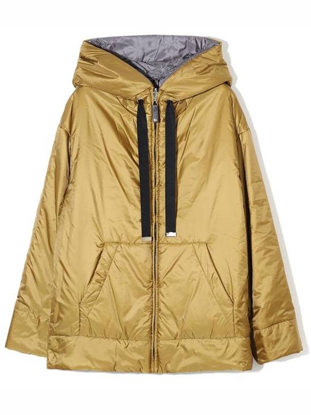 The Cube Dali Reversible Waterproof Canvas Hooded Jacket Ocher - MAX MARA - BALAAN 2