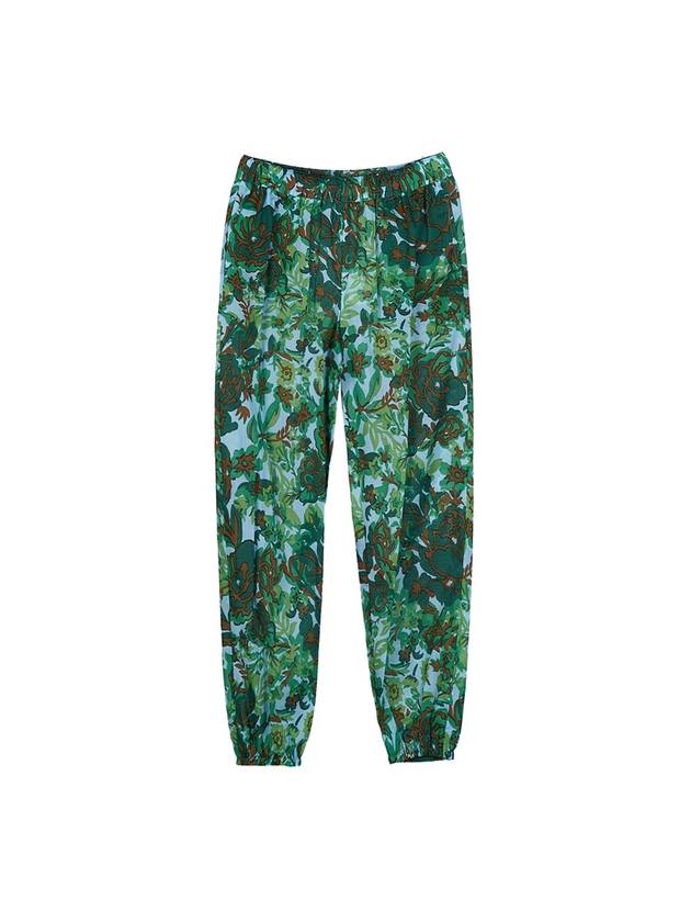 Printed Beach Track Pants Green - TORY BURCH - BALAAN 8