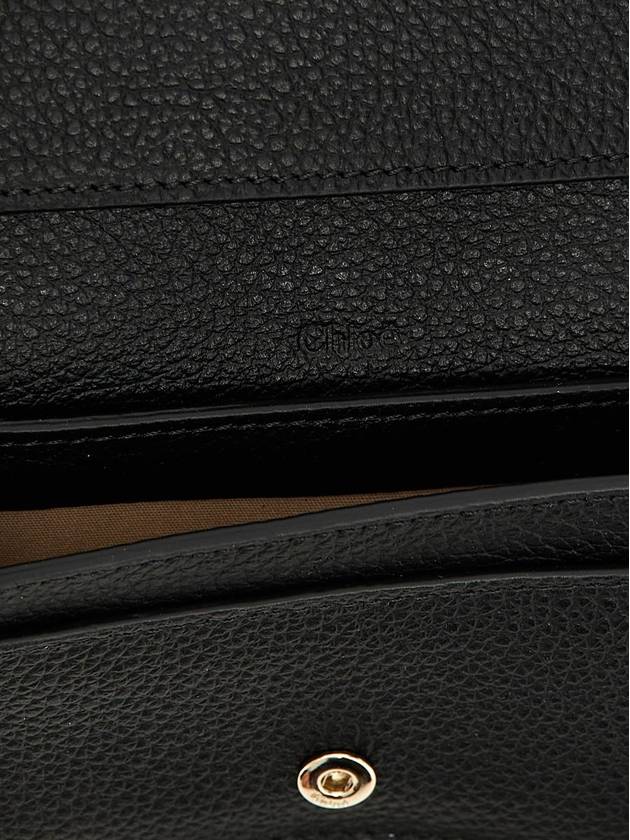 Alphabet Leather Flap Card Wallet Black - CHLOE - BALAAN 4