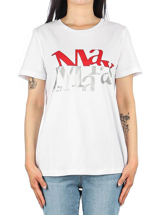 Women's Logo Short Sleeve T-Shirt White - S MAX MARA - BALAAN 2
