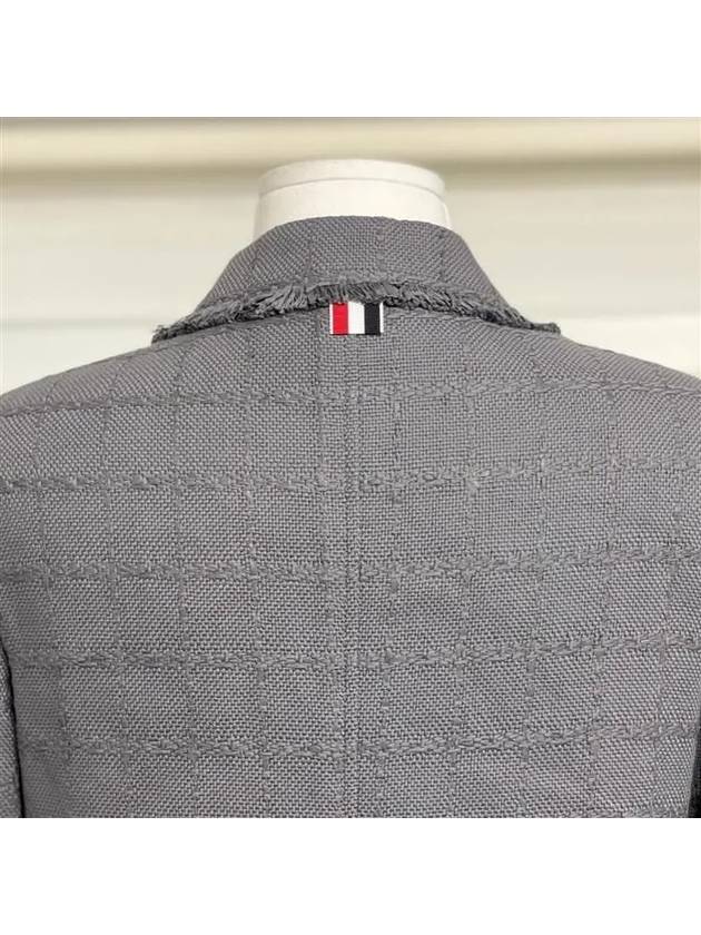 Three Stripes Cotton Tweed Jacket - THOM BROWNE - BALAAN 5