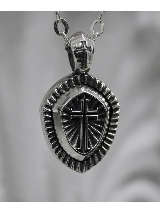 Cross Tooth Shield Necklace Silver 925 - BLESSED BULLET - BALAAN 2