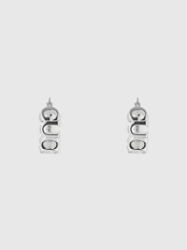 Script Hoop Earrings 925 Sterling Silver 797205J84008106 - GUCCI - BALAAN 1