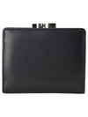 Small Frame Leather Half Wallet Black - VIVIENNE WESTWOOD - BALAAN 3