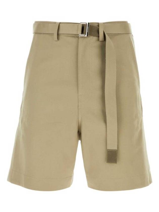 Belt Wide Shorts Beige - SACAI - BALAAN 1