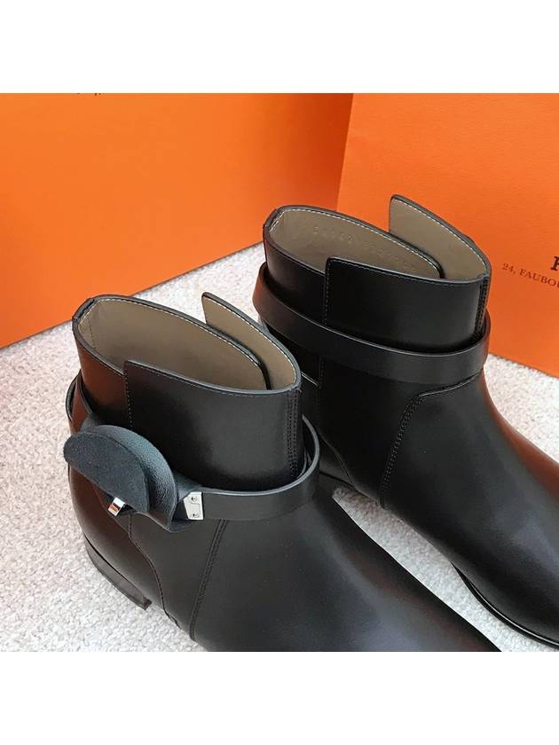 Neo Leather Ankle Walker Boots Black - HERMES - BALAAN 5