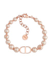 Petit CD Chain Pearl Bracelet Pink Gold - DIOR - BALAAN 1