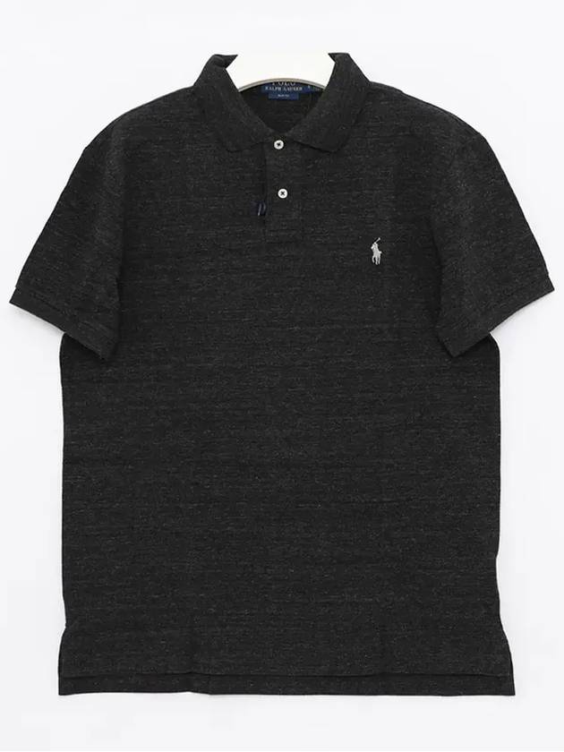 Embroidered Pony Logo White Polo Shirt Black - POLO RALPH LAUREN - BALAAN 3