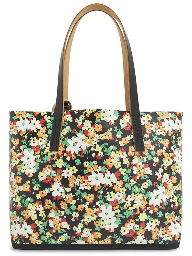 Logo Flower Tote Bag Black - MARNI - BALAAN 5