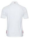 Men's Three Stripes Pocket Mercerized Short Sleeve Polo Shirt White - THOM BROWNE - BALAAN 8