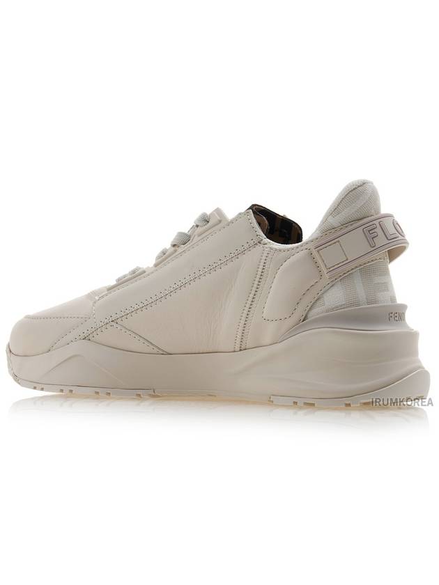 Flow FF Logo Low Top Sneakers White - FENDI - BALAAN 4