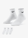 Everyday Cushioned Ankle Socks 3 Pack White - NIKE - BALAAN 2