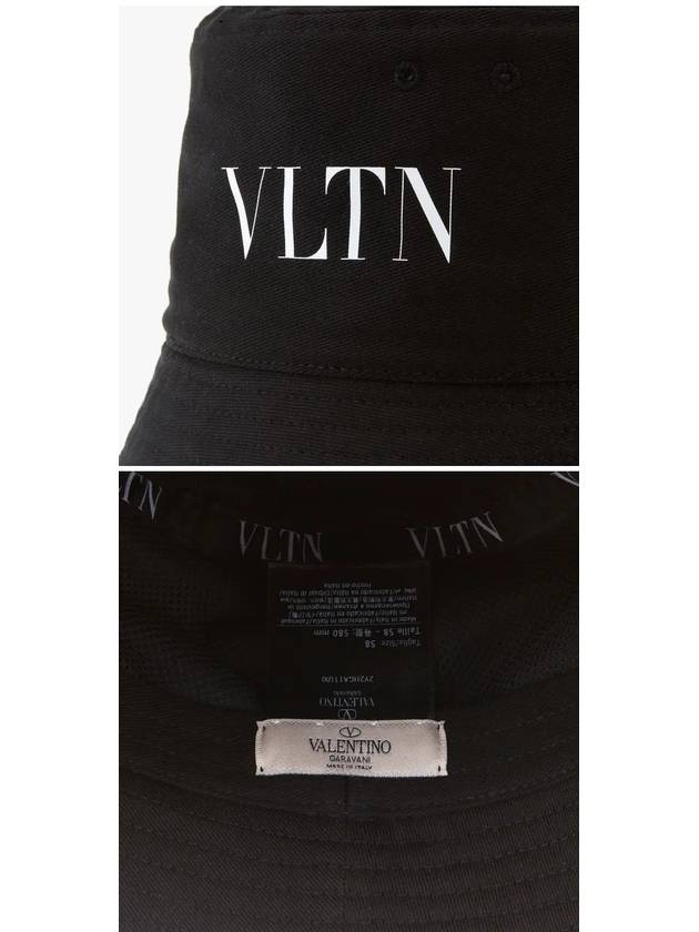 VLTN Print Bucket Hat Black - VALENTINO - BALAAN 4