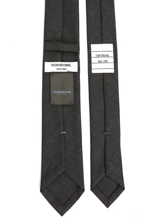 Super 120S Twill Tie Grey - THOM BROWNE - BALAAN 3