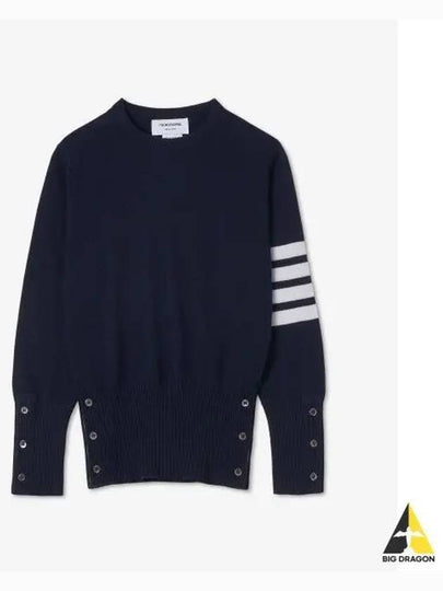 Women's 4 Bar Classic Cashmere Pullover Knit Top Navy - THOM BROWNE - BALAAN 2