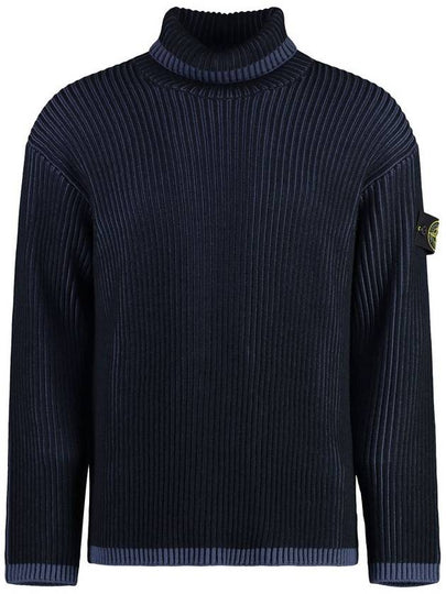 Vanish Full Rib RWS Wool Knit Top Navy - STONE ISLAND - BALAAN 2