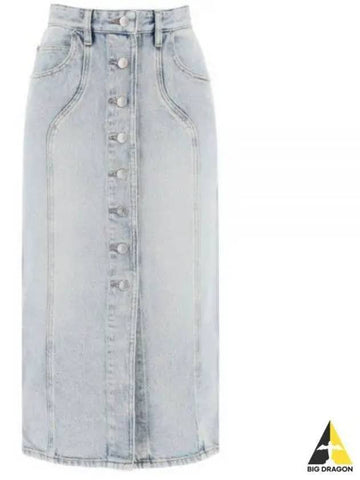 24 VESNA JU0073FB B1H02E 30LU long denim skirt - ISABEL MARANT - BALAAN 1