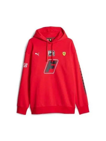 Ferrari Race Garage Crew Hooded Sweatshirt Red 621119 02 - PUMA - BALAAN 1