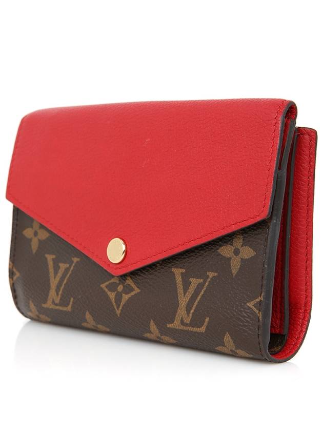 Monogram Palace Wallet 3 fold Red Medium - LOUIS VUITTON - BALAAN 2