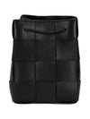 Intrecciato Cassette Small Bucket Bag Black - BOTTEGA VENETA - BALAAN 4